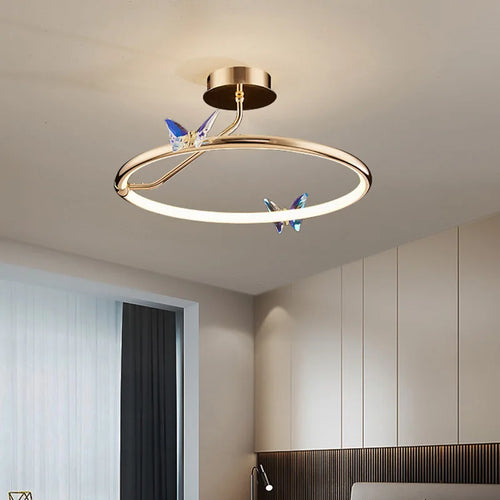 anneau d'or led papillon pour hôtel boutique bureau restaurant - vue 3 sur 20