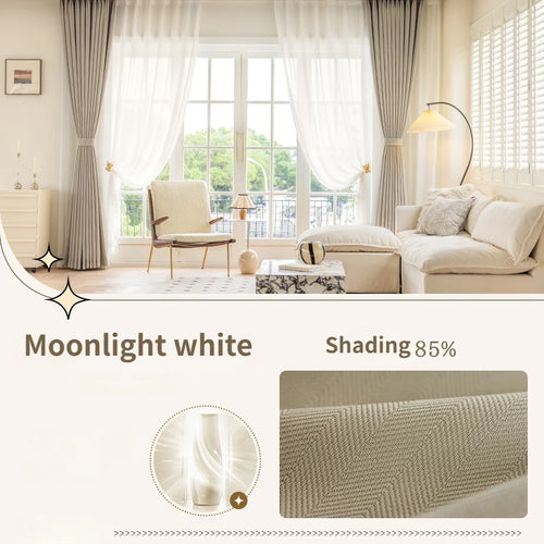 Rideau occultant uni style moderne pour salon chambre - vue 16 sur 23