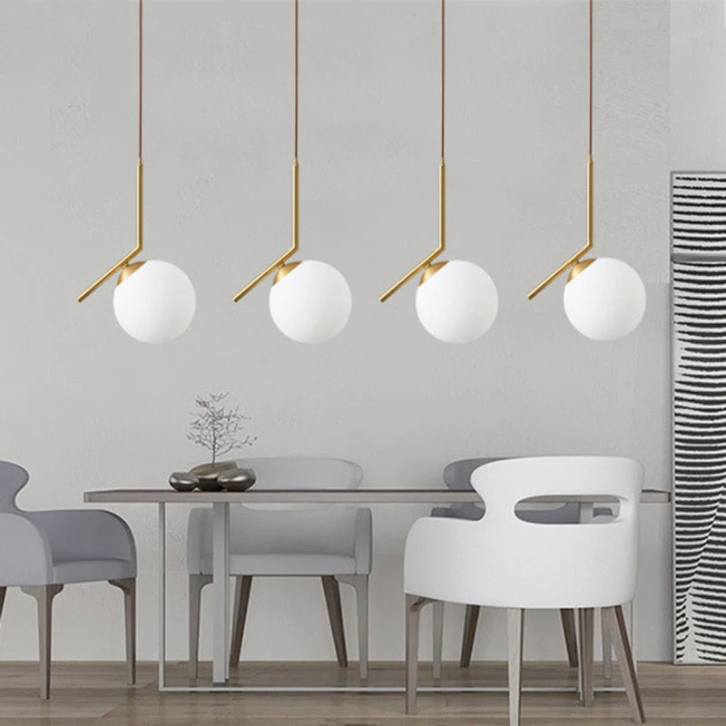 suspension LED en verre design moderne luminaire décoratif d'intérieur - vue 5 sur 16