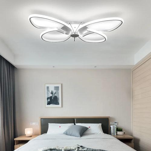 plafonnier led moderne papillon avec intensité variable décoratif - vue 4 sur 8