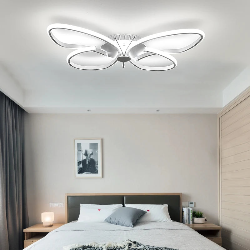 plafonnier led moderne papillon avec intensité variable décoratif - vue 3 sur 8