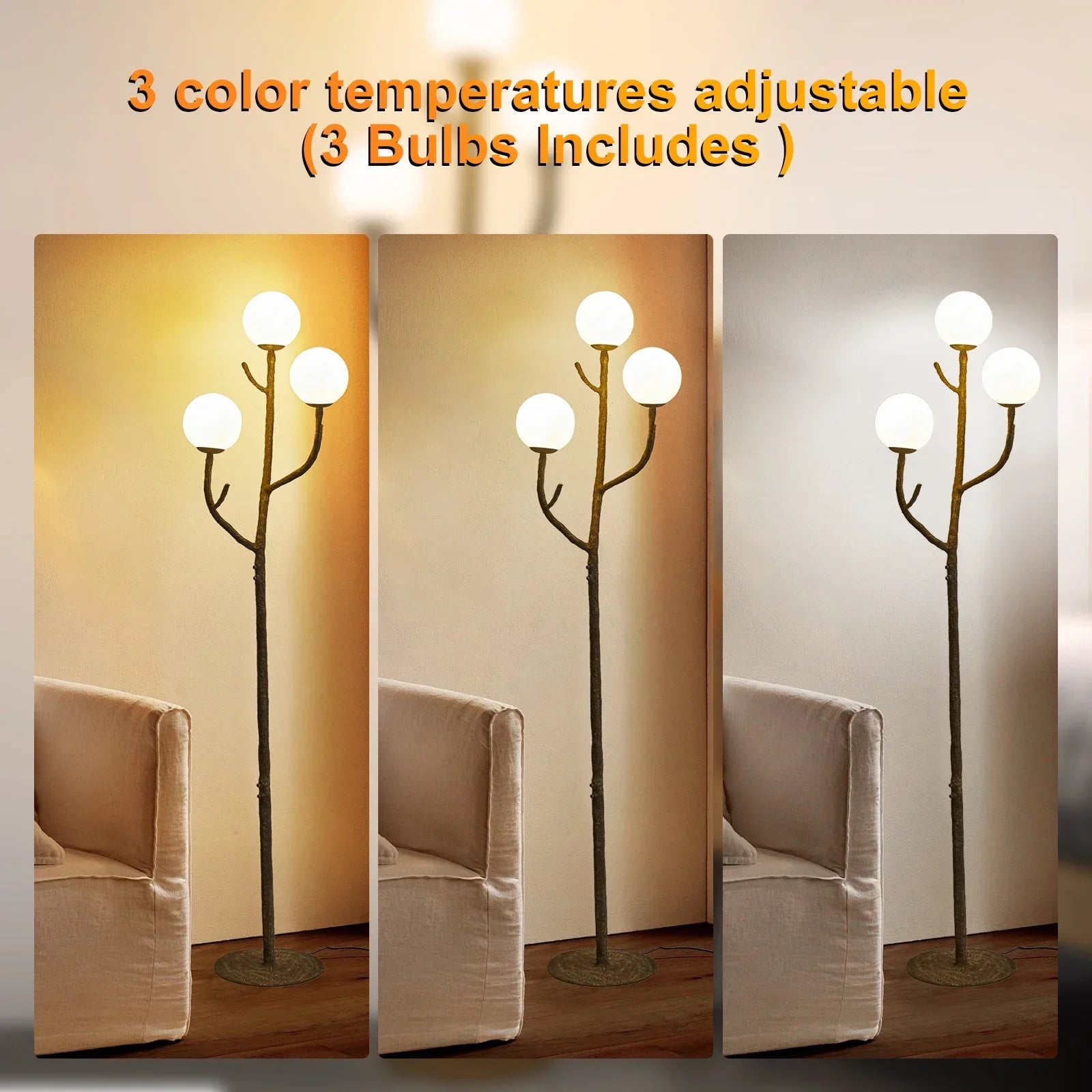 lampadaire en métal artisanal inspiré de la nature - vue 4 sur 7