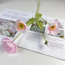 fleurs de pavot artificielles en soie pour décoration et événements