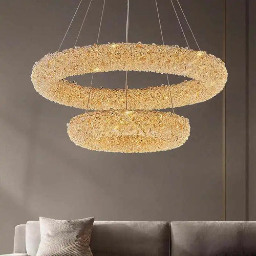 lustre en cristal k9 design élégant pour éclairage moderne - vue 2 sur 13
