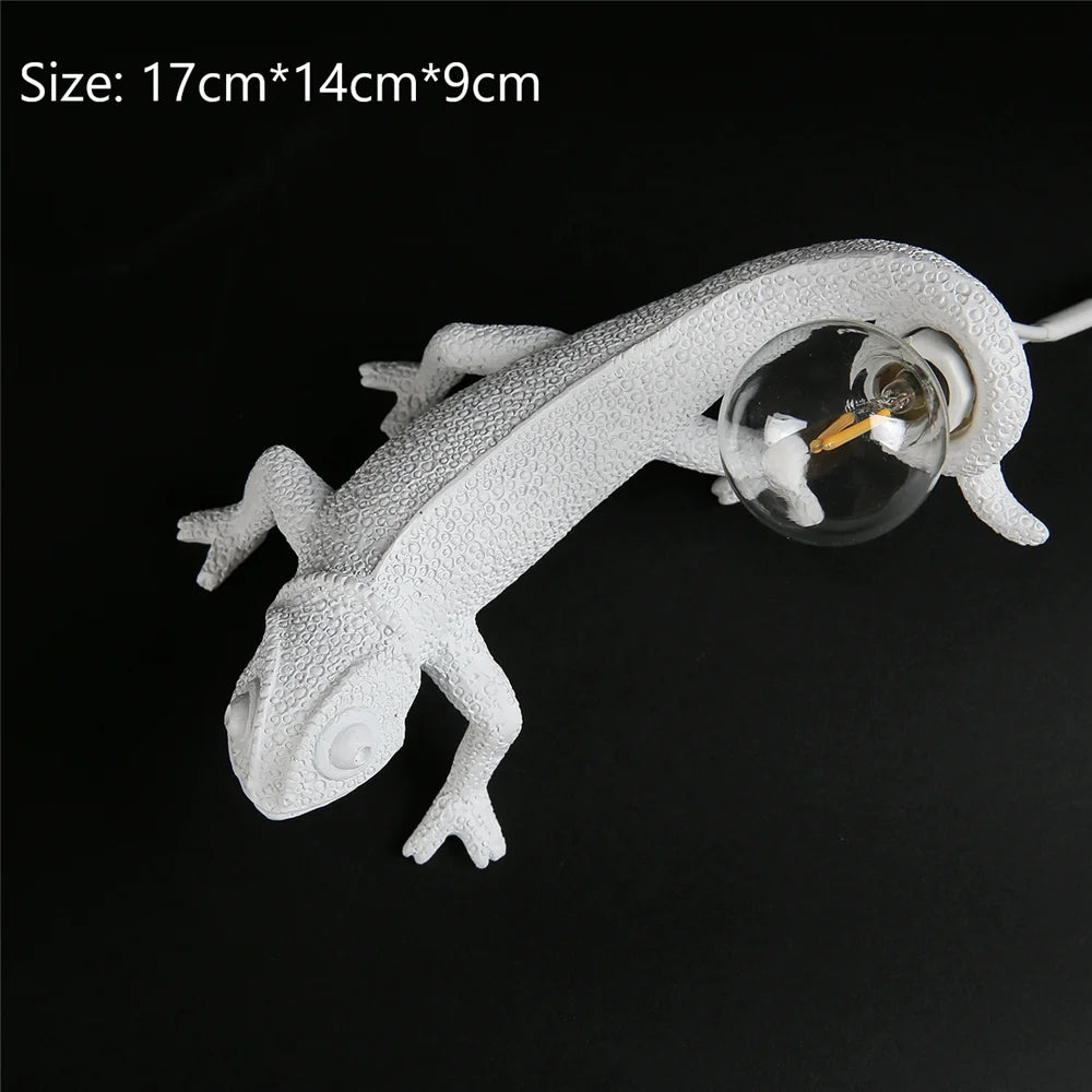 veilleuse lézard nordique lampe décorative moderne à LED - vue 7 sur 11