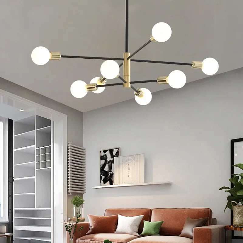 suspension nordique créative à lampes rotatives pour décoration intérieure - vue 6 sur 10