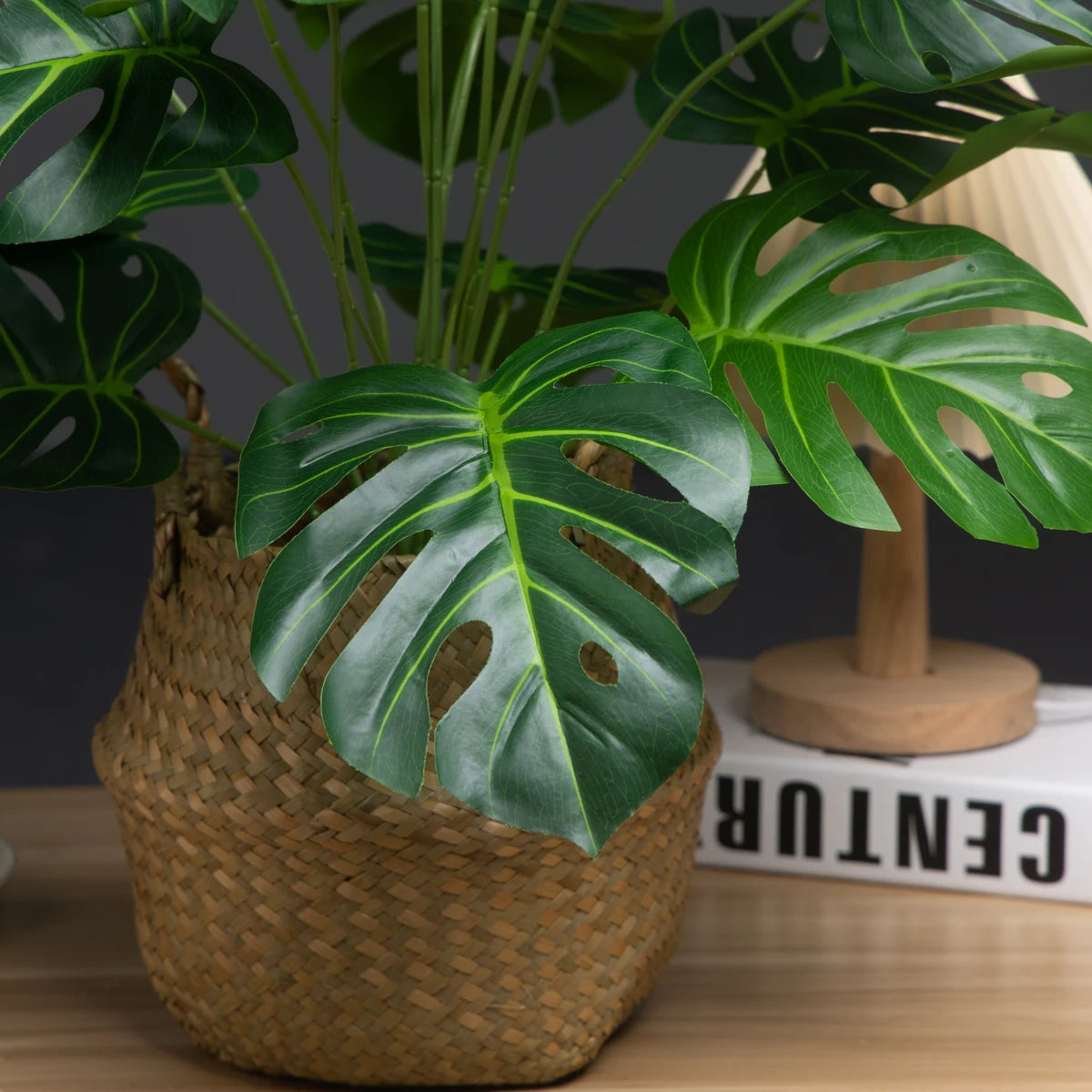 arbre artificiel monstera avec feuillage tropical pour décoration intérieure - vue 2 sur 6