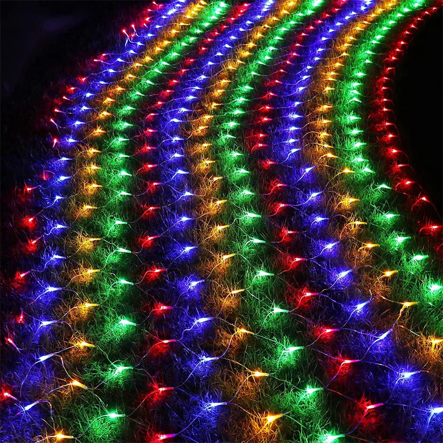 réseau de led solaire étanche pour décoration extérieure jardin - vue 4 sur 9