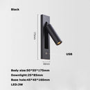 applique murale led rotative avec interrupteur pour lecture