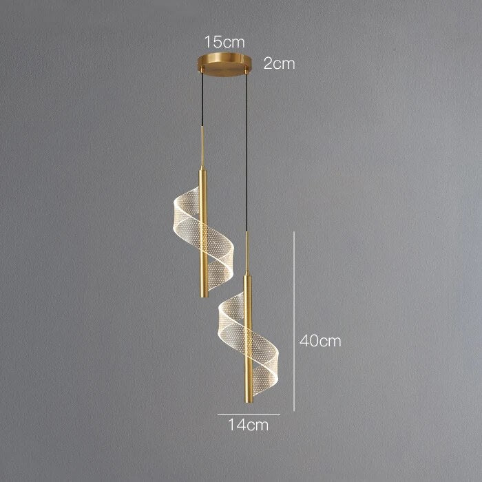suspension cuivre minimaliste moderne luxe - vue 10 sur 10