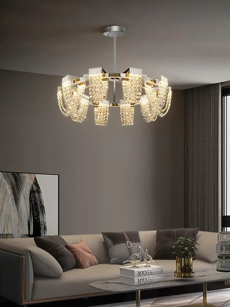 suspension en cristal de luxe pour décoration intérieure moderne - vue 2 sur 10