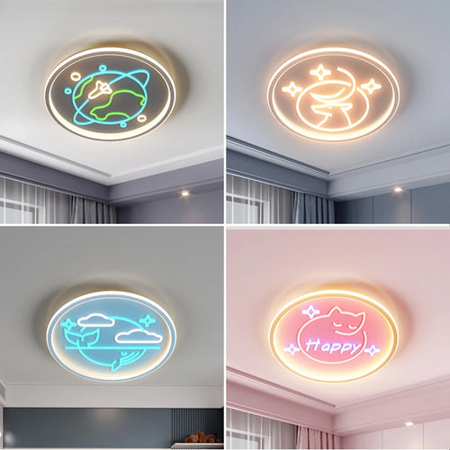 plafonnier rond led pour un éclairage intérieur moderne et élégant - vue 6 sur 9