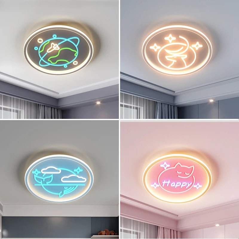 plafonnier rond led pour un éclairage intérieur moderne et élégant - vue 5 sur 9