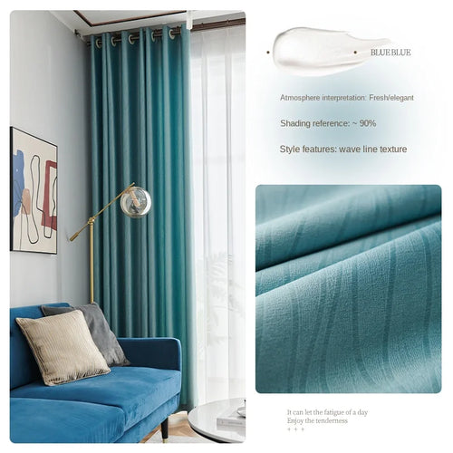 Rideau occultant style français pour salon chambre balcon - vue 16 sur 18