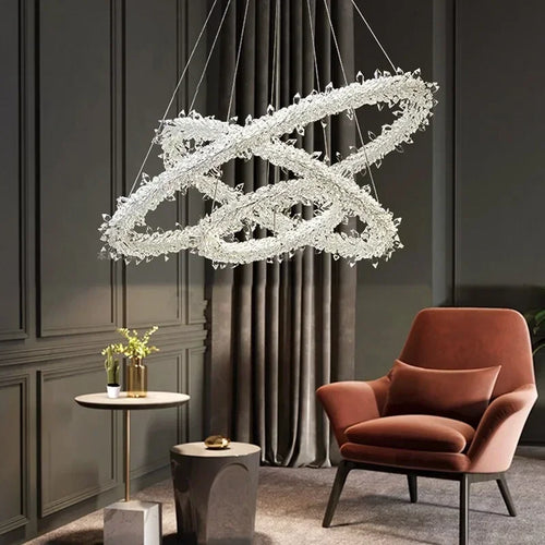 lustre moderne en cristal design pour décoration intérieure élégante - vue 2 sur 23