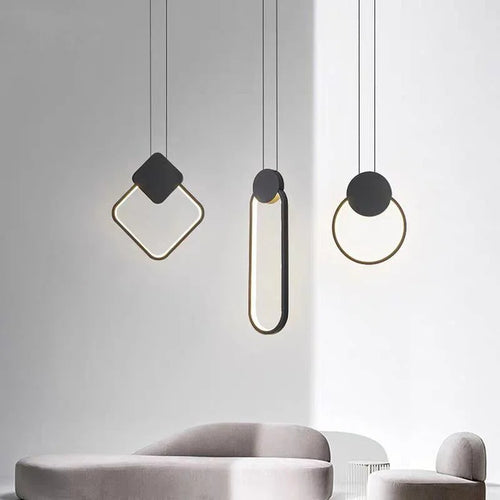 suspension led moderne pour éclairage intérieur design élégant - vue 4 sur 24