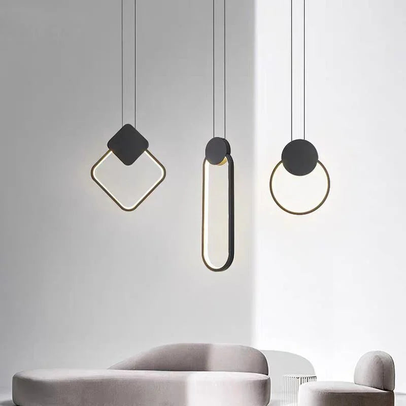 suspension led moderne pour éclairage intérieur design élégant - vue 4 sur 24