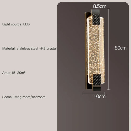 applique murale luxe nordique en cristal moderne éclairage décoratif