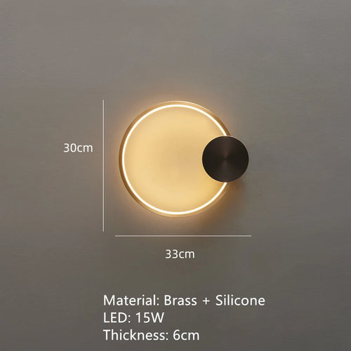 applique murale led en laiton style art déco pour intérieur moderne - vue 16 sur 23