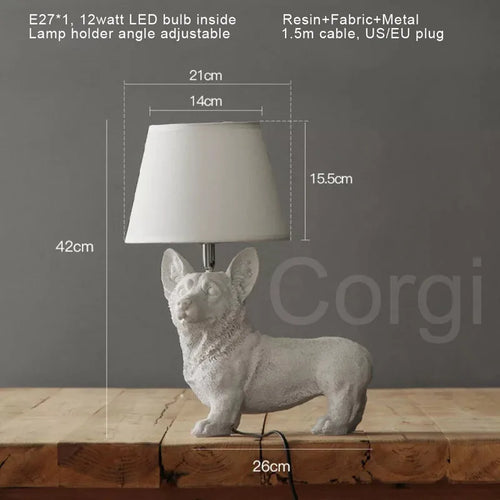 lampe de table led moderne design chiot nordique pour enfants - vue 12 sur 16