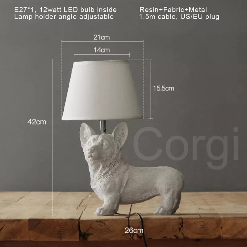 lampe de table led moderne design chiot nordique pour enfants - vue 11 sur 16