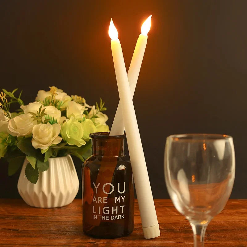 lot de bougies led scintillantes sans flamme pour décoration de noël - vue 5 sur 15