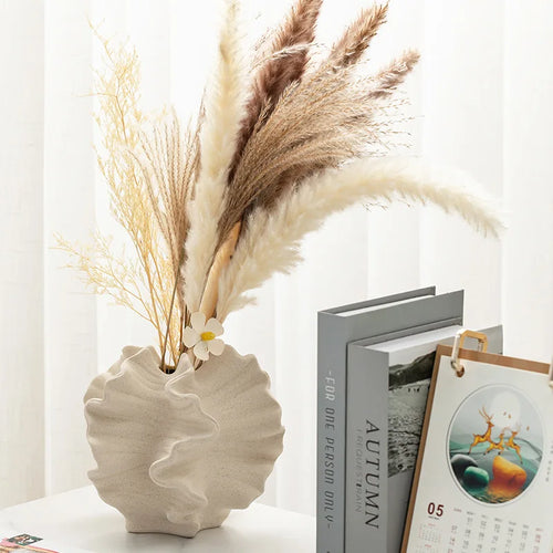 vase en céramique motifs géométriques pour décoration florale - vue 5 sur 8