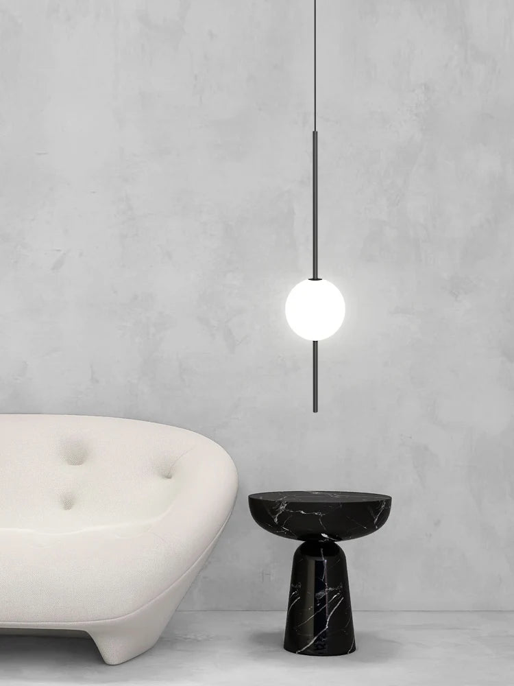 lustre moderne minimaliste creux duplex loft escalier colimaçon villa hôtel - vue 5 sur 14