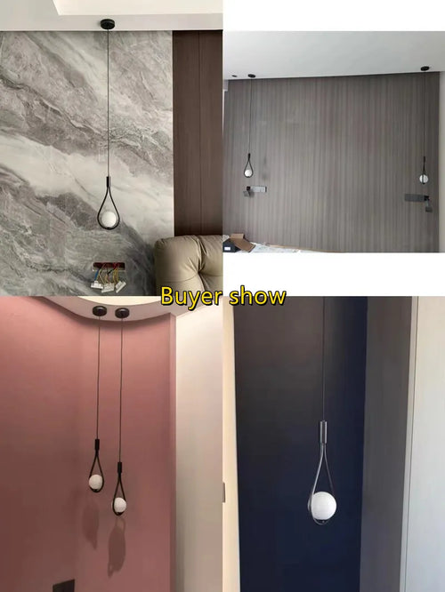 Suspension boule de verre pour chambre à coucher - vue 6 sur 8