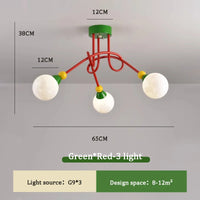 lustre nordique coloré pour chambre d'enfant moderne et simple