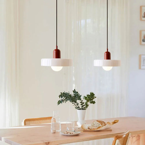 lustre moderne suspendu en verre coloré pour intérieur - vue 3 sur 20