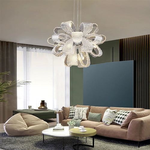 Nordique Art Déco Lustre LED Suspension Lámparas Salon Lustre Éclairage 2023 Décor À La Maison Plafond Lustre - vue 4 sur 18