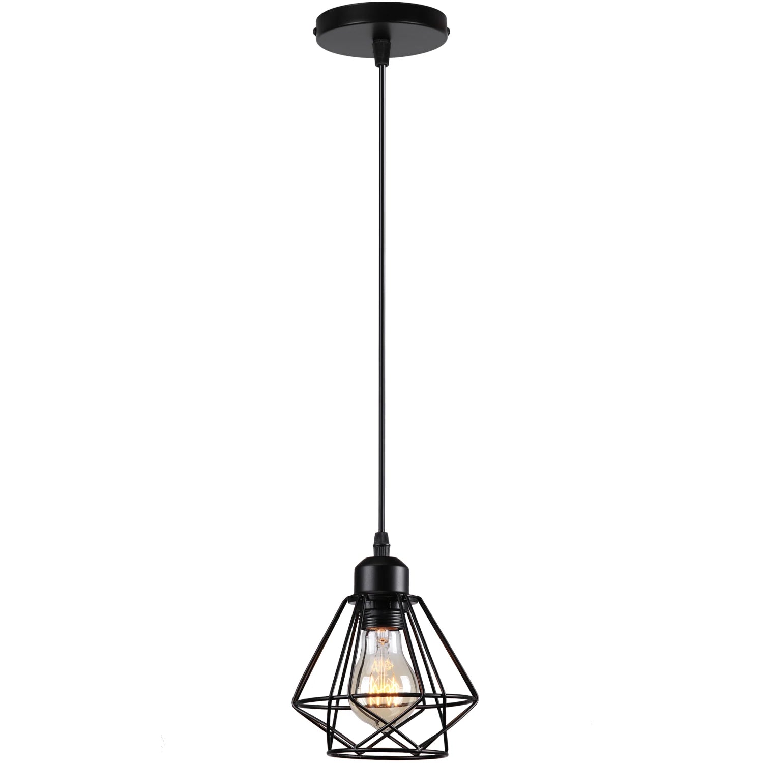 suspension vintage en métal abat-jour cage pour éclairage intérieur - vue 16 sur 24