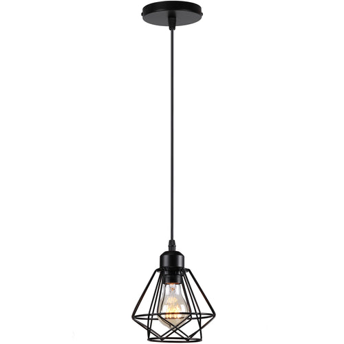 suspension vintage en métal abat-jour cage pour éclairage intérieur - vue 17 sur 24