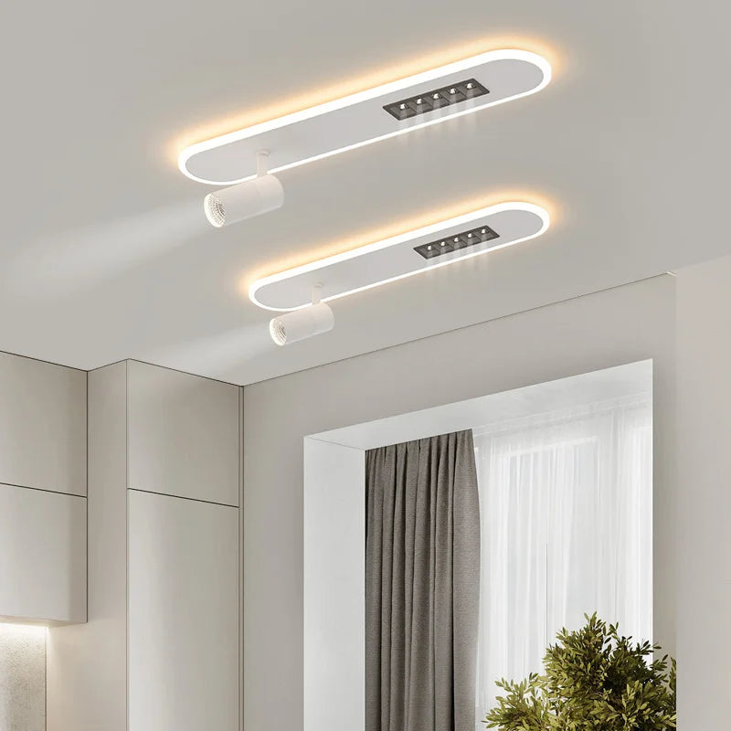 A New Type Of Nordic Long Strip Household LED Chandelier, Used For Living Rooms, Bedrooms, Halls, Balconies, Spotlights, And - vue 4 sur 9