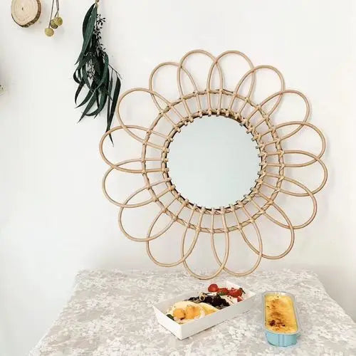 miroirs décoratifs ronds en macramé pour un style nordique - vue 9 sur 12
