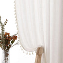 Voilage effet lin extra long sur mesure moderne