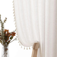 Voilage effet lin extra long sur mesure moderne