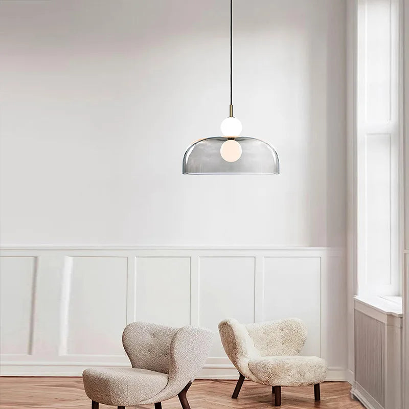 suspension en verre nordique pour décoration intérieure moderne - vue 4 sur 15