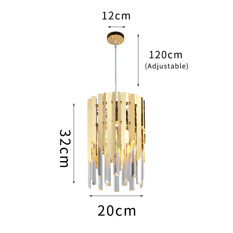 lustre en cristal chromé doré avec éclairage vintage intérieur - vue 12 sur 13
