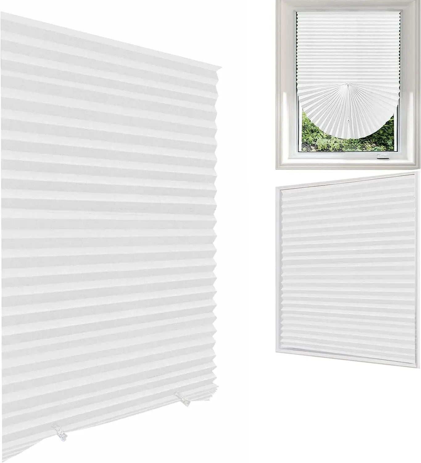 Store plissé occultant tissu pour fenêtre chambre cuisine - vue 14 sur 16
