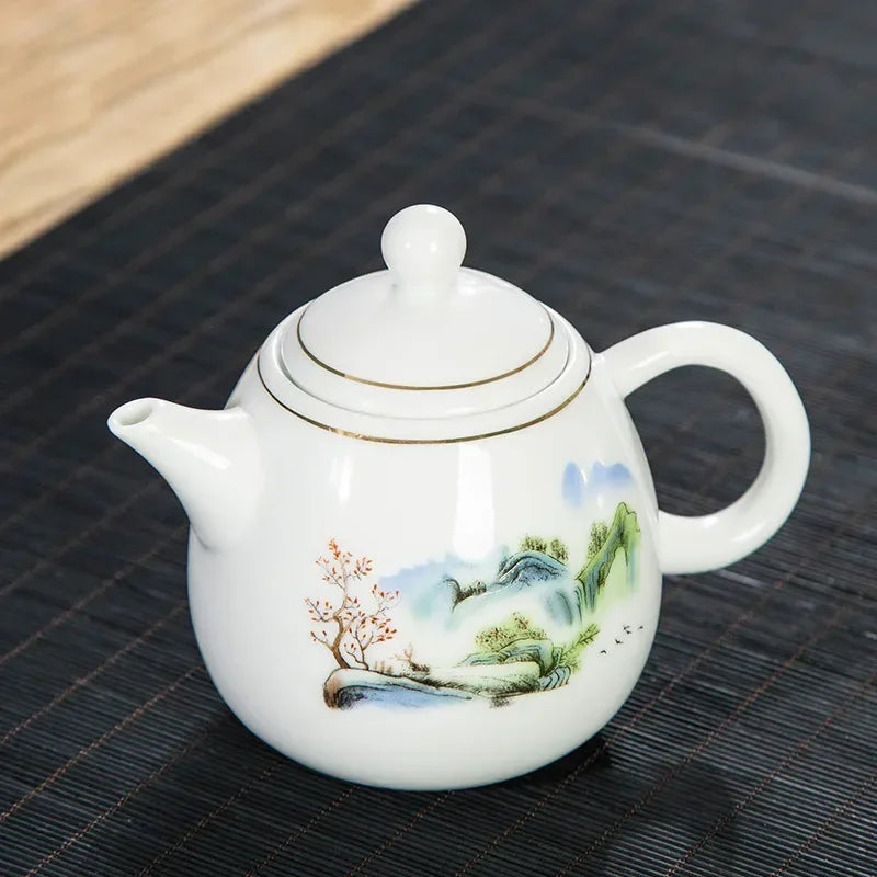 Theiere porcelaine style chinois service the puer 250ml