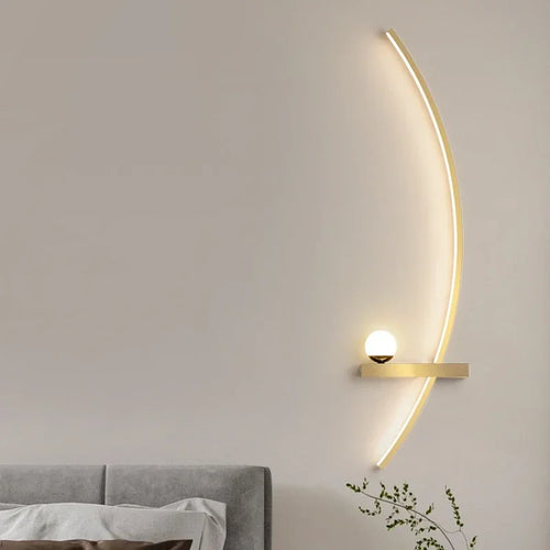 applique murale led nordique rayée pour décoration intérieure - vue 3 sur 17