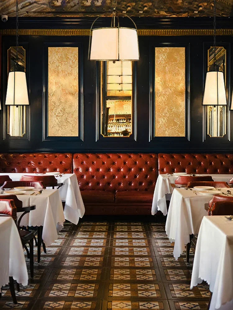 suspension dorée et noire pour restaurant japonais moderne - vue 5 sur 9