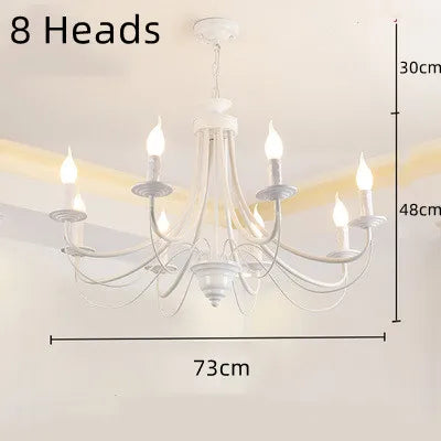 lustre en fer forgé noir et blanc design intérieur moderne - vue 21 sur 23