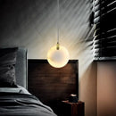 lustre led en marbre naturel avec fil réglable en laiton