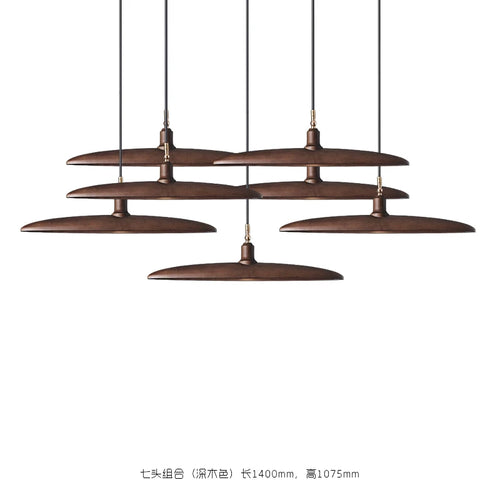 lustre en bois style nordique pour éclairage décoratif élégant - vue 16 sur 17