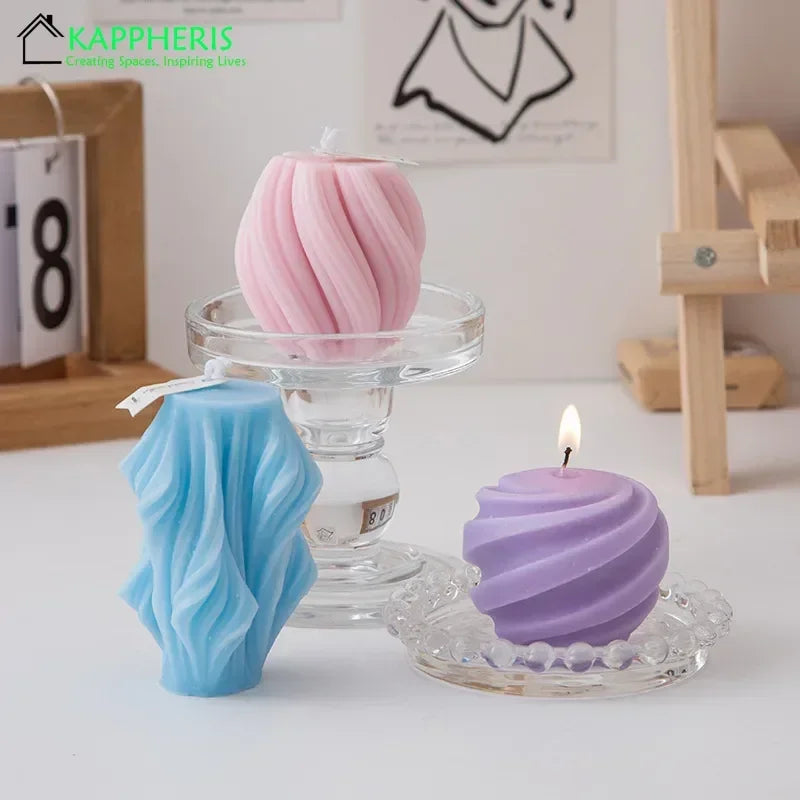 bougies parfumées tourbillonnantes décoratives esthétiques aromatiques pour la maison - vue 2 sur 20