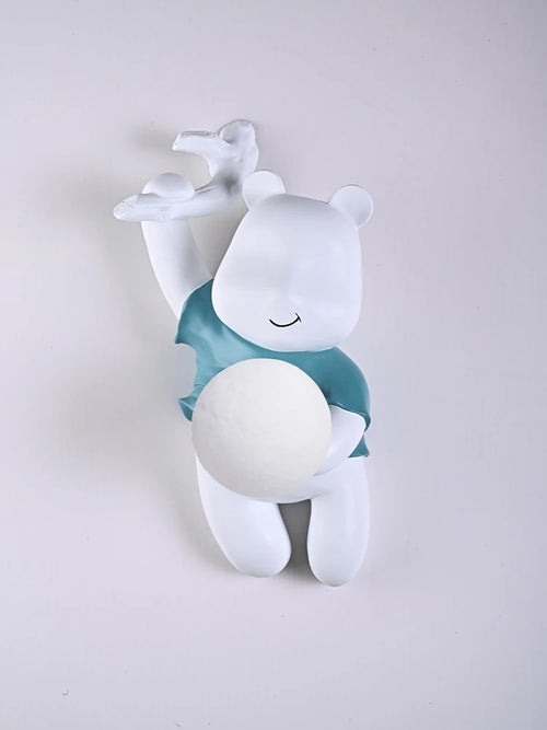 applique murale ours moderne pour chambre enfants et salon - vue 3 sur 9