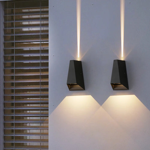 applique murale led extérieure design étanche éclairage moderne - vue 3 sur 9
